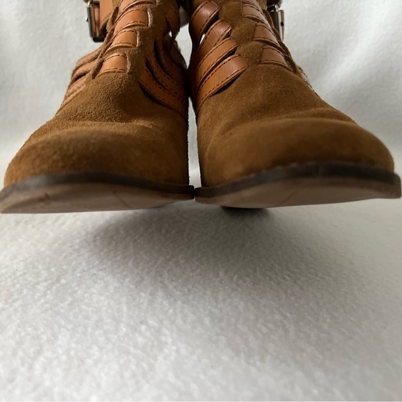 Dolce Vita Size 8 1/2 Leather Cognac Booties - Picture 14 of 16
